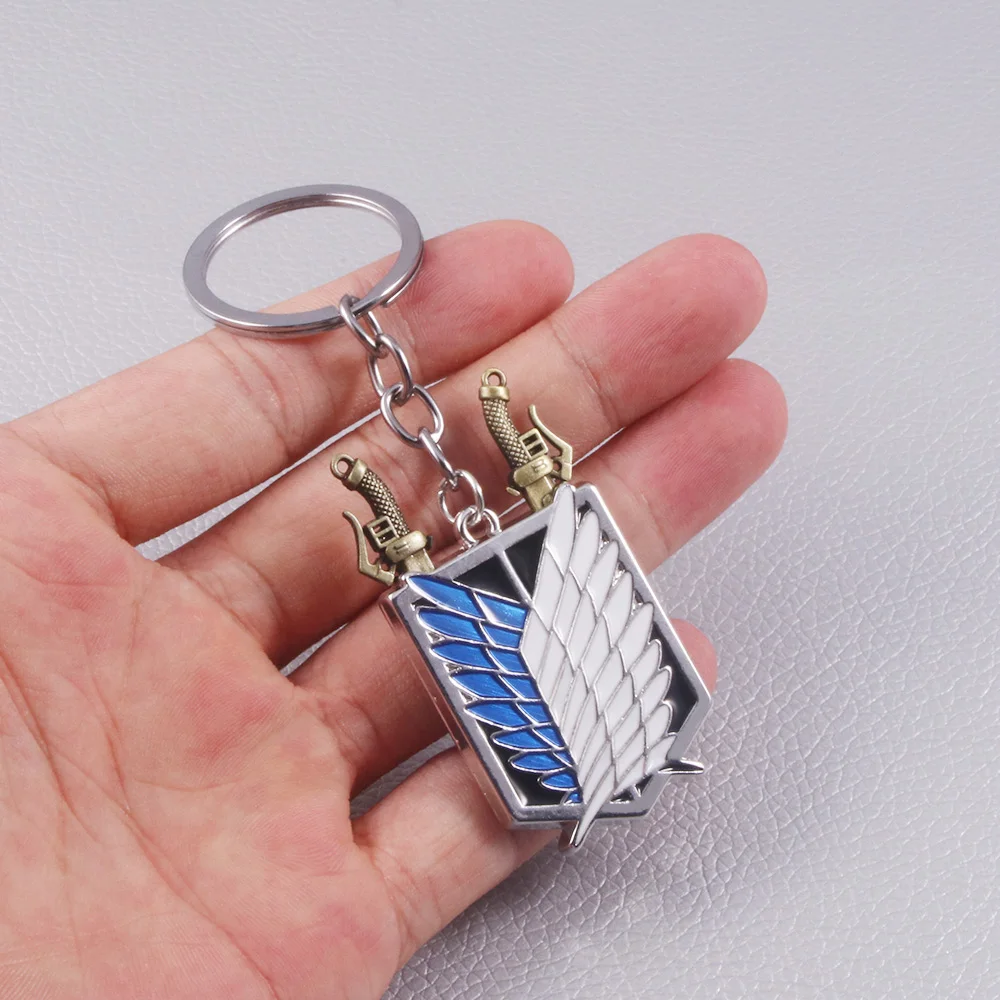 Attack On Titan Necklace Eren Key Shingeki No Kyojin Pendant Fashion Vintage Retro Anime Jewelry For Men Cosplay