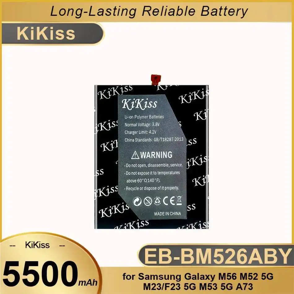 

Долговечный аккумулятор для мобильного телефона 5500 мАч EB-BM526ABY для Samsung Galaxy M56 M52 5G M23 F23 M53 A73