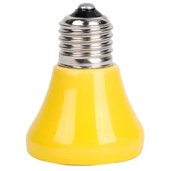 220V E27 Pet Heat Lamp Warmer Bulb Brooder Far Infrared Heating Lamp yellow Black Ceramic Chickens Tortoise Lizard Reptile Light