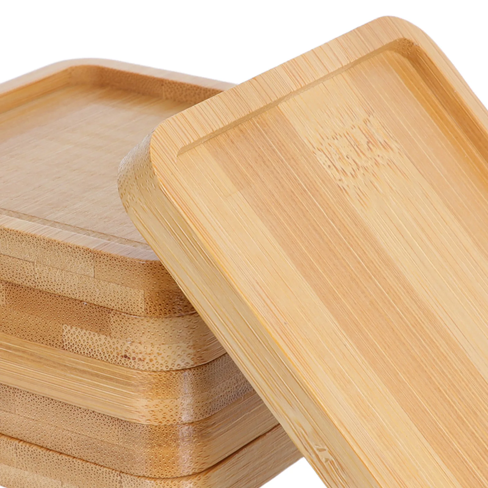 8Pcs Unfinished Bamboo Tray for Mosaic Tiles 5 Inch Square Craft Base Blanks Smooth Surface Mosaic Supplies for Adults Beginners