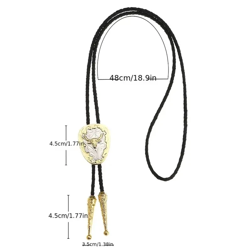 Eagle animal bicolor bolo tie