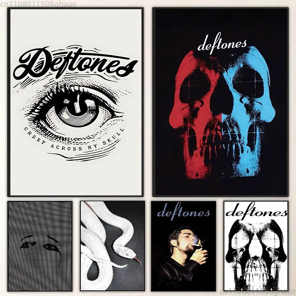 

White Pony Around The Fur Ohms Deftones Artists Canvas Painting for Living Room Home Decor Poster Fans Gifts-unframed