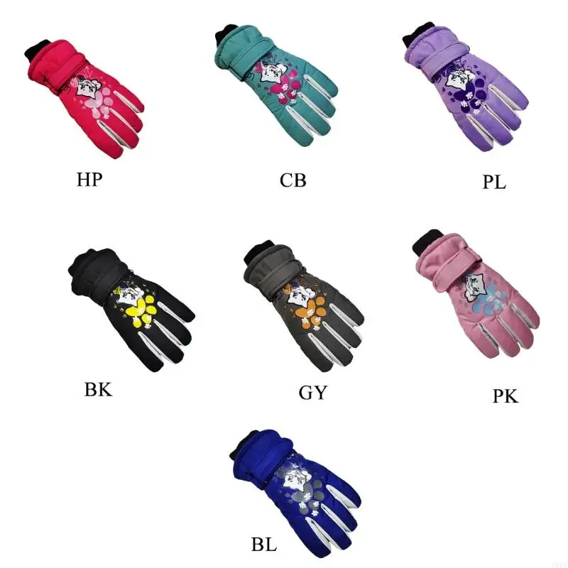 J0PF Snow Gloves for Kids Waterproof Winter Warm Ski Snowboard Biking Mittens