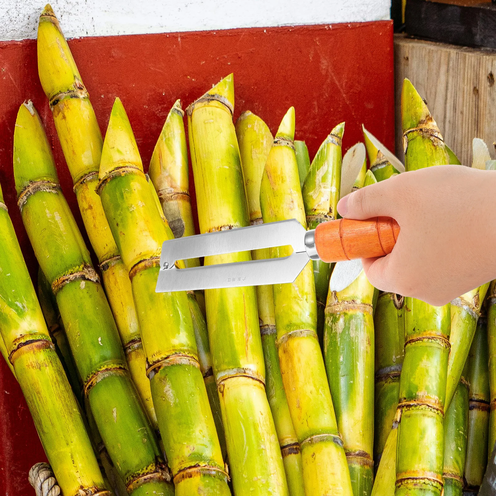 

Stainless Steel Peeler Multi-Functional Fruit Vegetable Ergonomic Wooden Handle Nonslip Design Practical Kitchen Tool