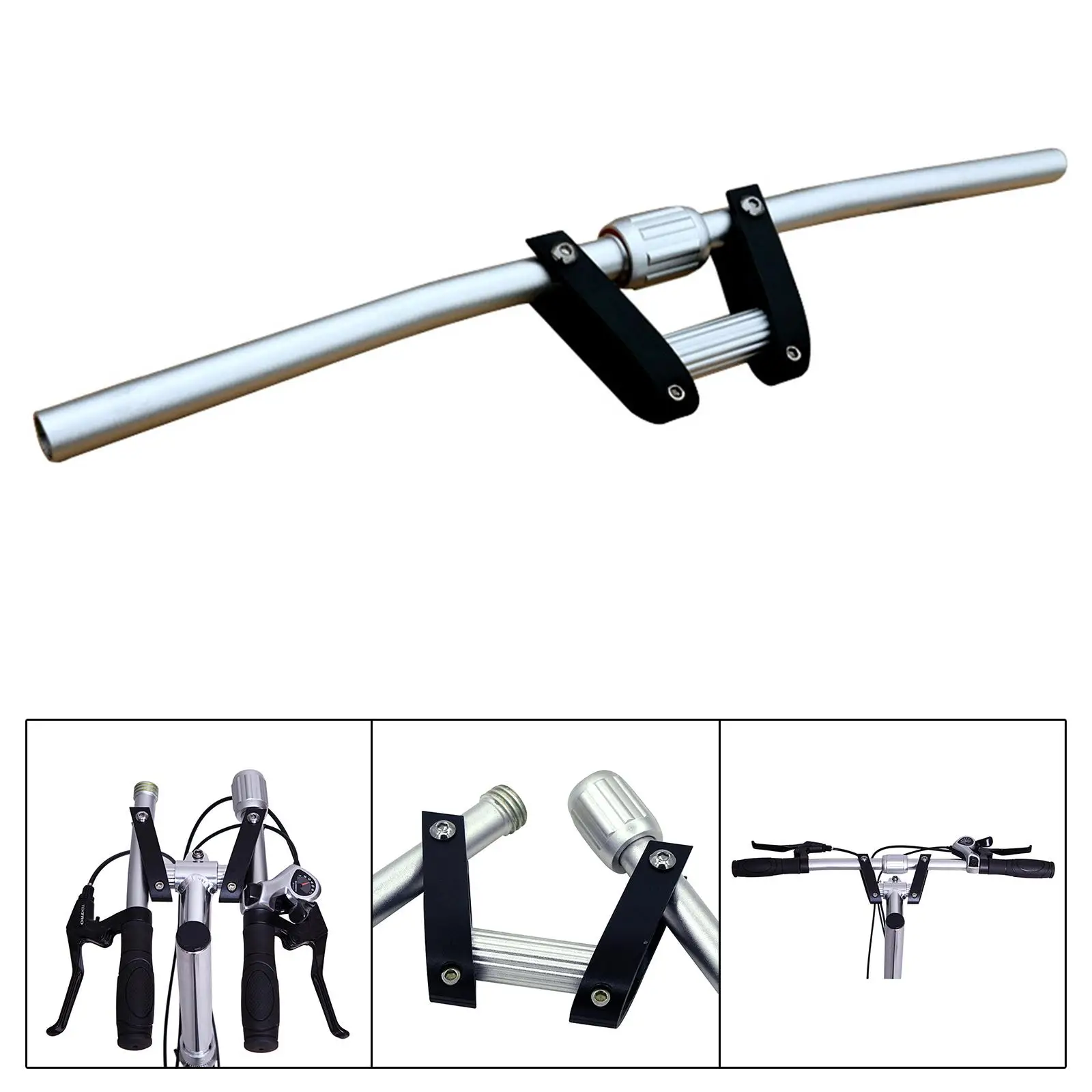 Folding Bicycle Handlebar 580mm MTB Aluminum Riser for Mountain Bike Accessories Handle Bar