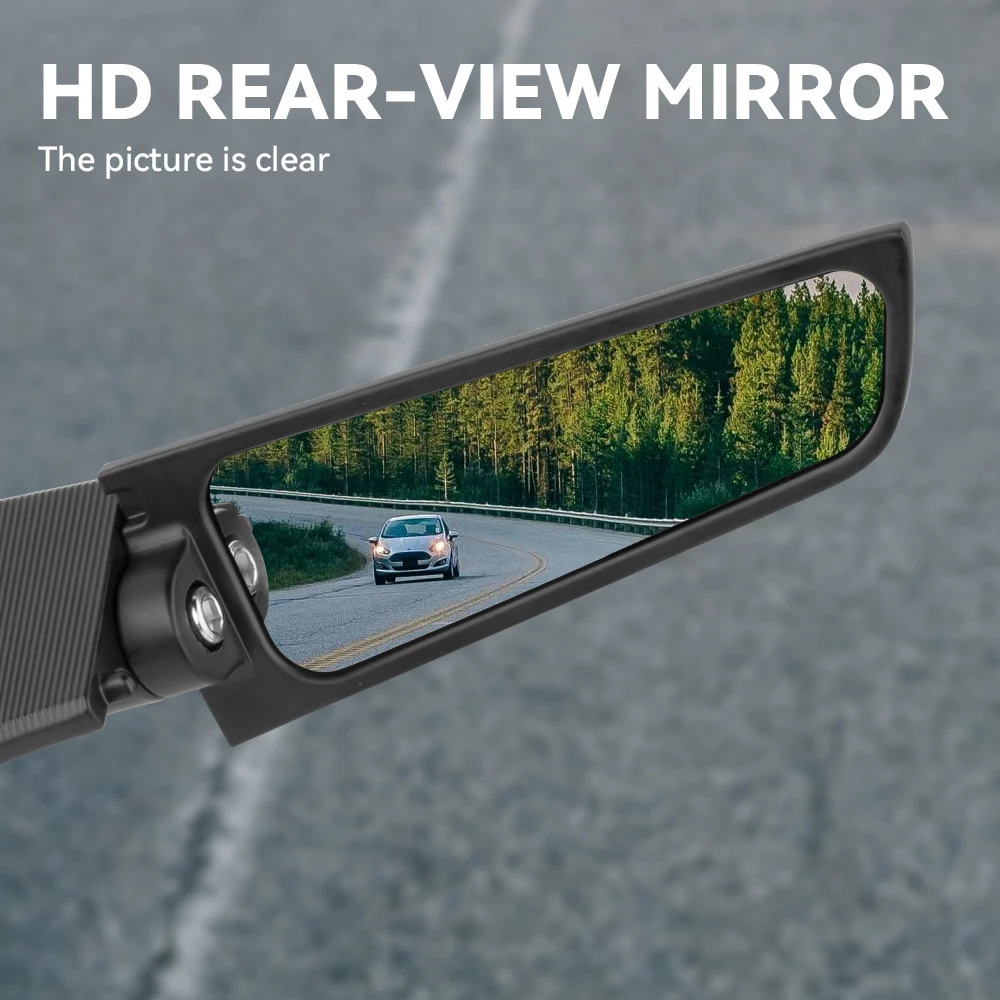 2PCS Motorcycle Mirrors Modified Wind Wing Adjustable Rotating Rearview Mirror For Honda CBR650 CBR600RR YAMAHA Kawasaki BMW