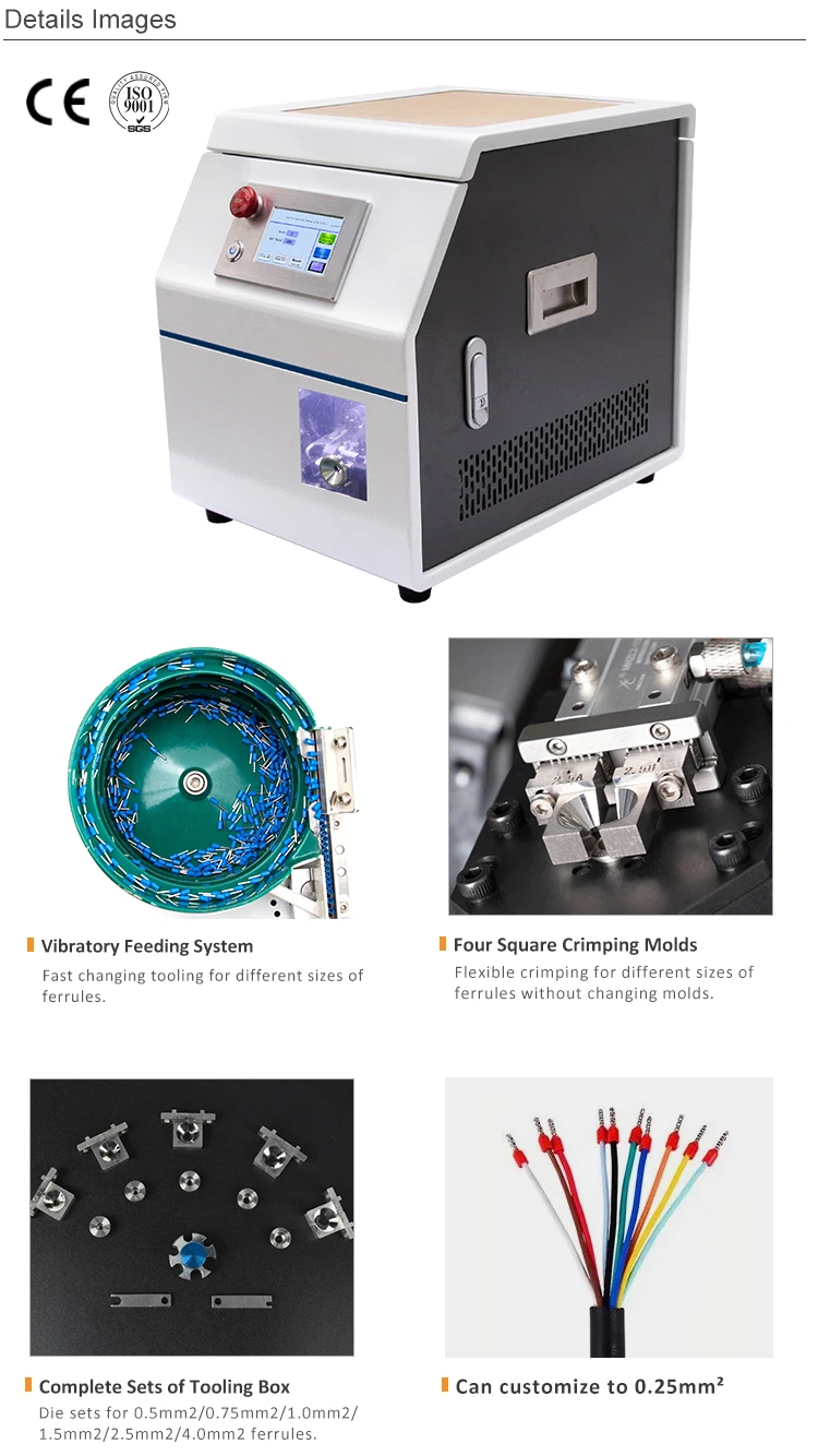 Cable Manufacturing Equipment Automatic Wire Strip Ferrules Pre-Insulated Terminal Crimping Machine