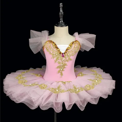 Imagen 2 del producto Vestido de Ballet de verano para niñas, traje de baile elegante para actuación, Vestidos con tutú para bebés, ropa para niñas, Vestidos, traje para niños