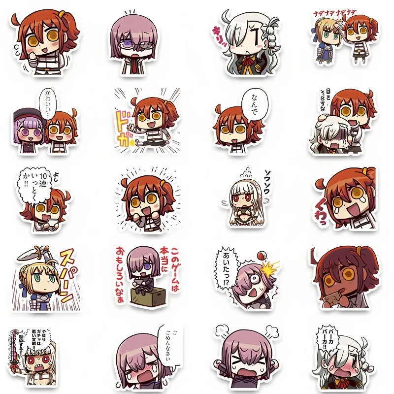 40 Stück Fate Kawaii Q-Version Anime-Aufkleber Altria Pendragon Mash Cartoon-Zubehör für Laptop, Skateboard, Motorrad, Notizbuch – Detail 2