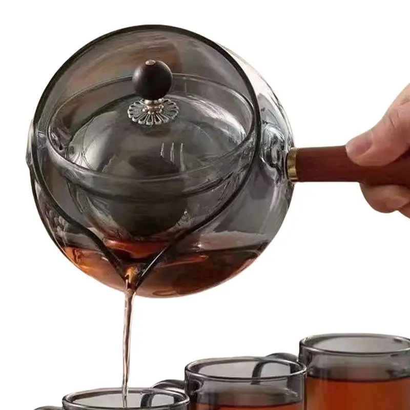 Elegant Glass Teapot with Infuser and Rotatable Design
