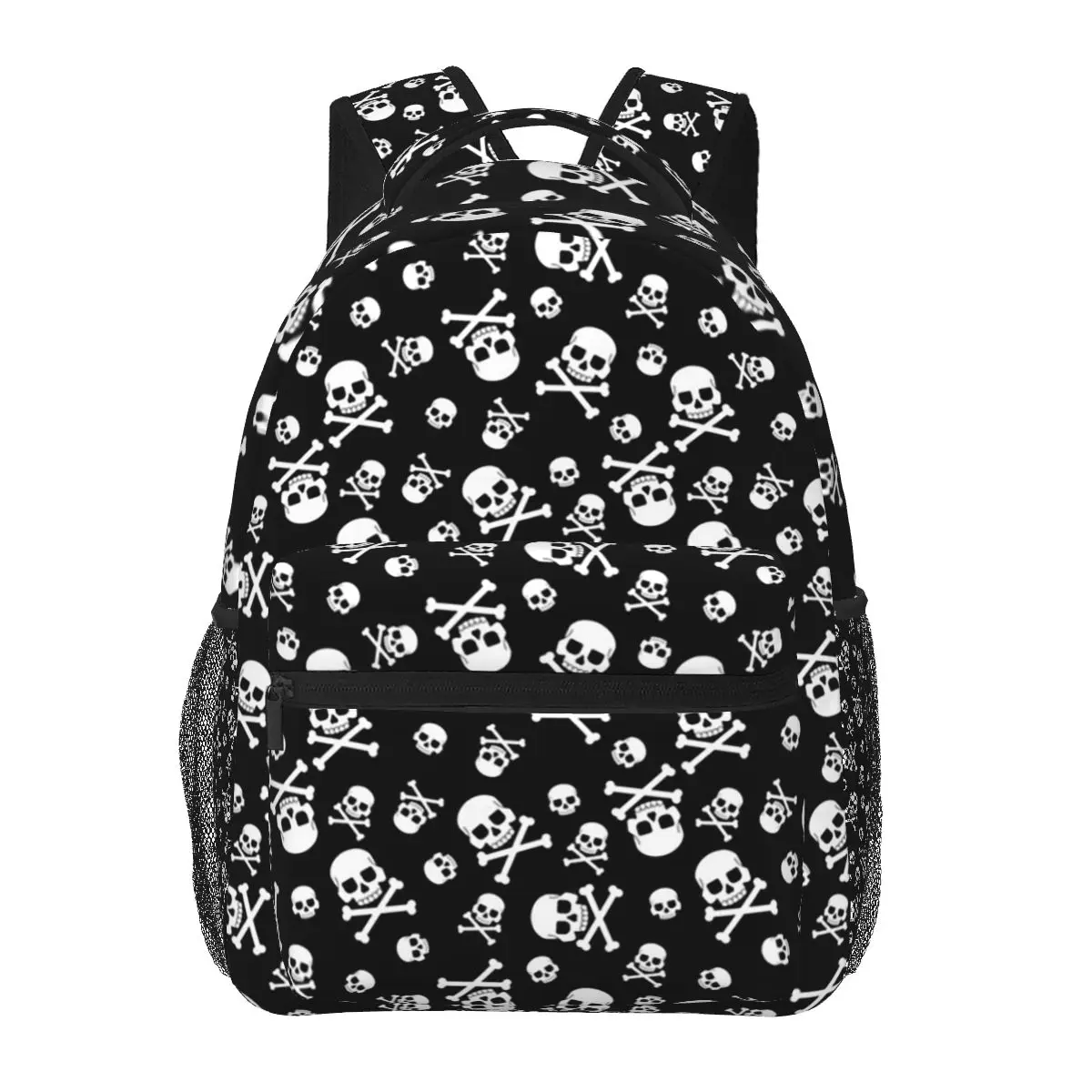 

Gothic Horror Skull Bones Bones Crossbones Student Backpack School Bag Hiking Travel Daypack for Men Women Bookbag Shoulder Bags
