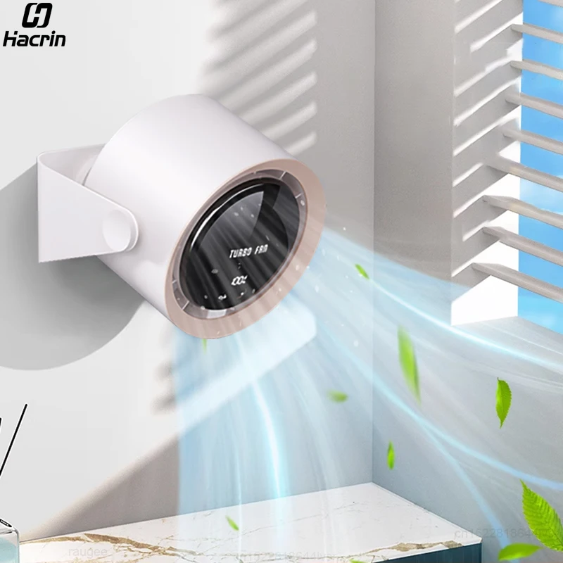 Wireless Wall Fan Portable Air Circulator Fan Rechargeable Wall Mounted Toilet Fan 4000mAh Silent Cordless Desk Air Circulator