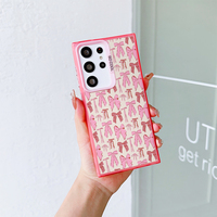 Phone Case for Samsung Galaxy A73 72 71 56 55 54 53 52 51 50 30 20s 15 12  Clear Cover Pink Aesthetic