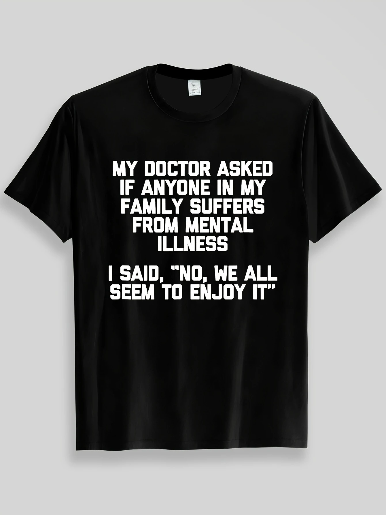 Men's Hobby Home Self-Deprecating English Short Sentence Print Graphic Tee T-shirts Women All-season Unisex Plus Size Loose Fit