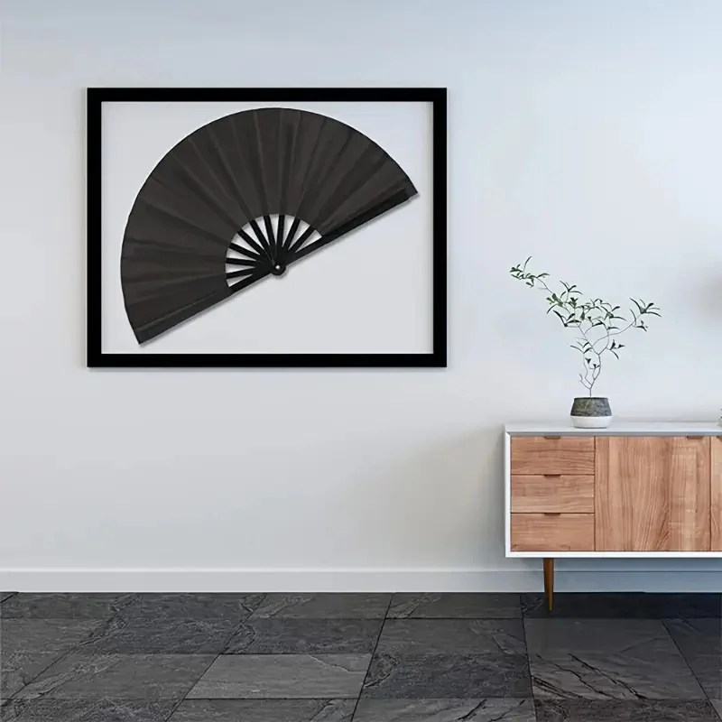 Großer Kung-Fu-Sound-Fan aus Kunststoff mit Knochenstruktur für Kampfkunst-Aufführungen, eleganter, faltbarer Bühnenfan, Opern- und Zauberrequisiten, Sommer-Kühlventilator – Detail 5