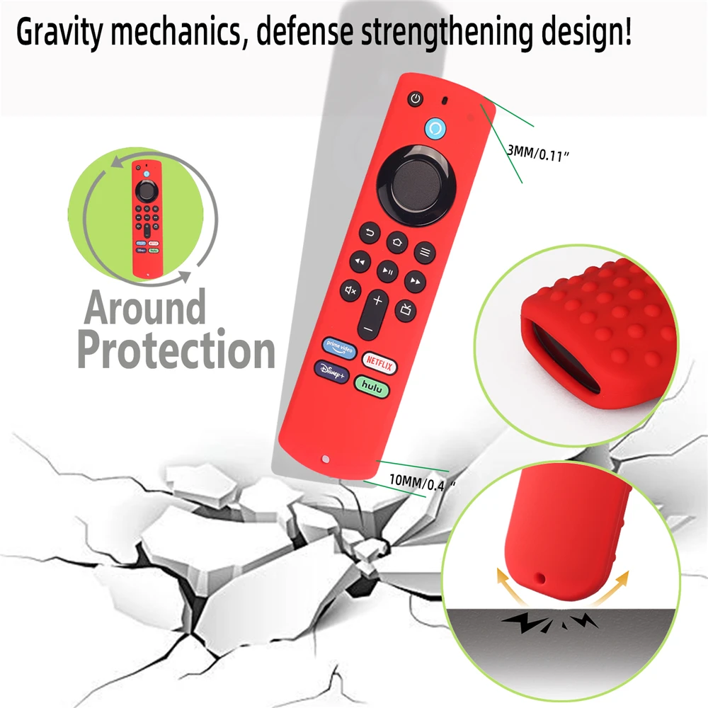 2022 Silicone Protective Cover For Fire TV Stick (3rd Gen) Third Generation Remote Control Anti-drop Dustproof Case Shell