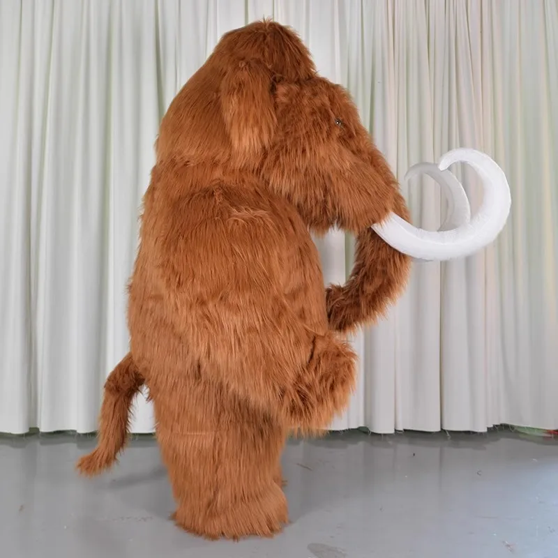 Disfraz inflable de elefante de peluche gigante de 2M/2,6 M, disfraz de mamut peludo, ropa de Cosplay, vestido elegante para fiesta, accesorio de ceremonia publicitaria