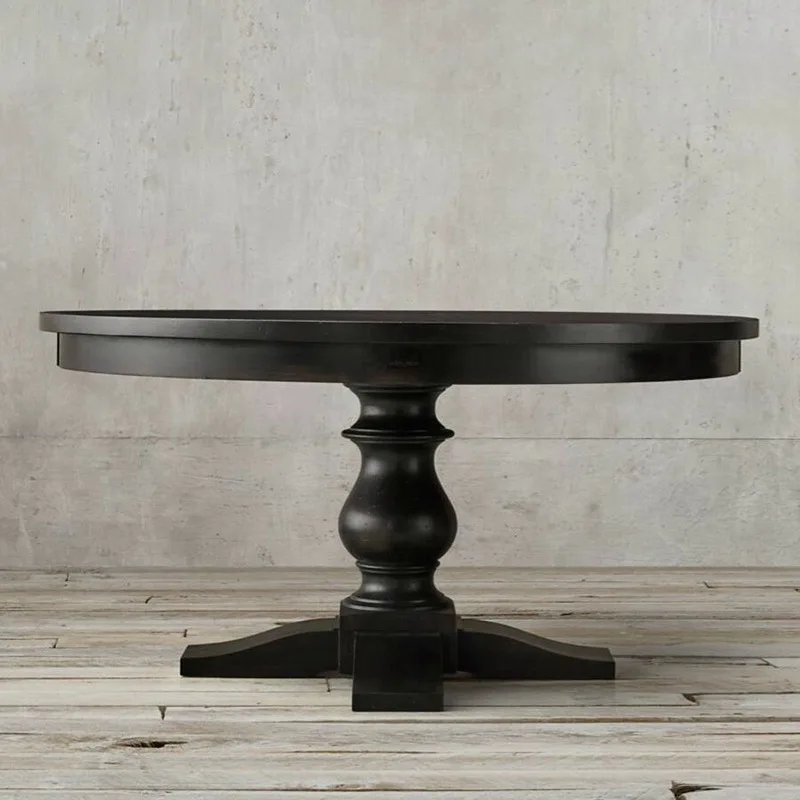 #Rustic Banquet Garden Dining Party Event Furniture Wooden Wedding Outdoor Round Table