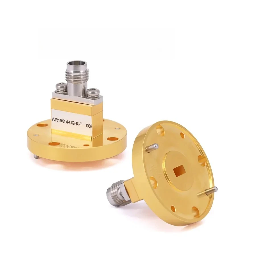 WR-19 to 2.4mm Female Straight Waveguide Coax Adapters with UG-383/U Flange 39.2-52GHz