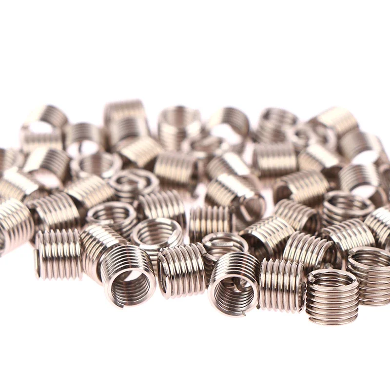 50pcs/set 304 Stainless Steel Wire Thread Insert M6 X 1.0 1.5D Insert Helicoil Wire Thread Repair Insert view 6