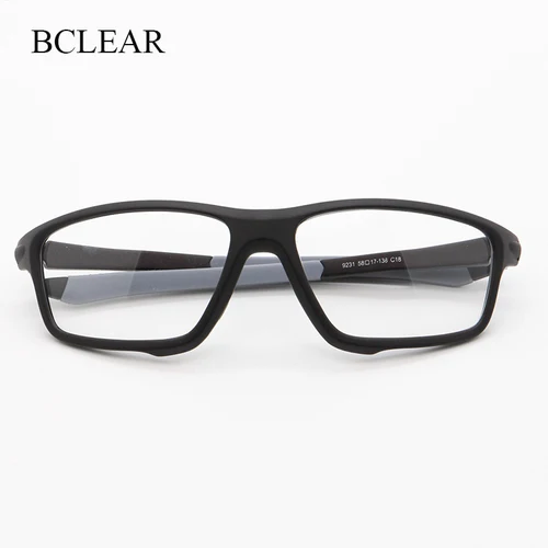 Imagen 1 del producto Monturas de gafas deportivas para hombre de diseño BCLEAR TR90, gafas para deportes al aire libre, montura rectangular, gafas graduadas para miopía, gafas de ciclismo