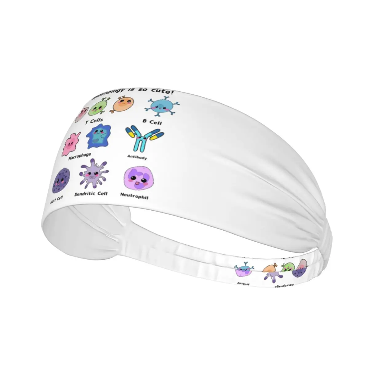 

Иммунология на заказ, такая милая версия 2, повязка на повязку для мужчин и женщин, впитывающая влагу, спортивная повязка на повязку для тренажерного зала, йоги, бега