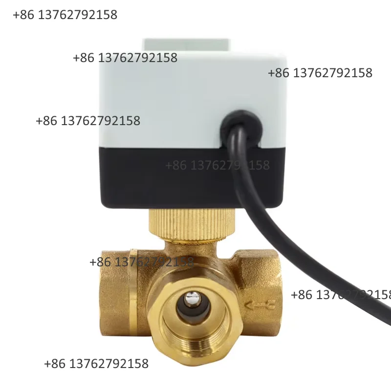 Brass Motorized Ball Valve AC220V 3-Wire Two Control Actuator 2/3 Way DN15 DN20 DN25 DN32 DN40 Manual Switch Industrial Valve