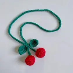 3D Cherry Rose Peach Orchid Lily Bookmark Knitted Bookmark School Student Supplies Handmade Book Mark Gift Knitted Bookmark