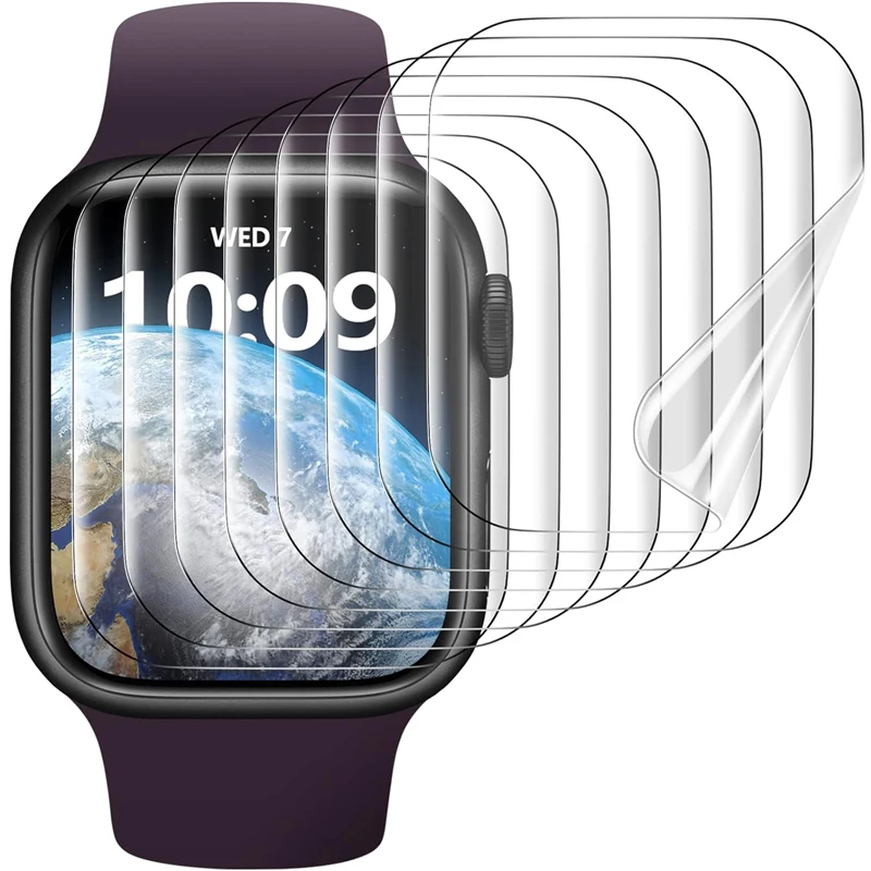 Защитная пленка для экрана Apple Watch 44 мм 40 мм 45 мм 9 8 7 HD Мягкая пленка без стекла Защитная пленка iwatch series 6 5 4 se 3 41 мм 38 мм 42 мм