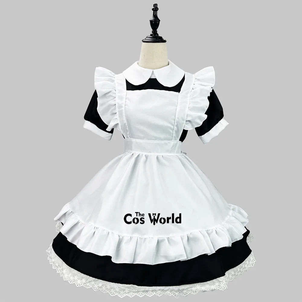 S-4XL Japanese Lolita Alice Maidservant Maid Restaurant Apron Dress Uniform Outfits Anime Cosplay Costume