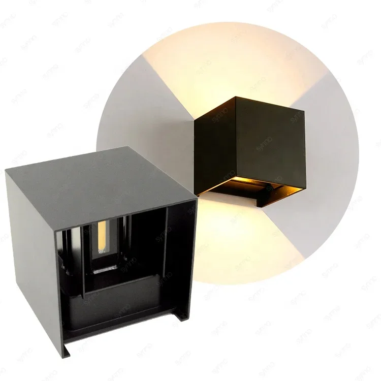 

6W10W современный скандинавский квадратный светодиодный настенный светильник для дома и улицы, декоративное бра для спальни, 220V12V24V, освещение вверх и вниз