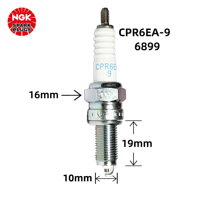 NGK motorcycle spark plug CPR6EA-9 6899 for Honda Hauzu Suzuki Yamaha 125(1pcs)