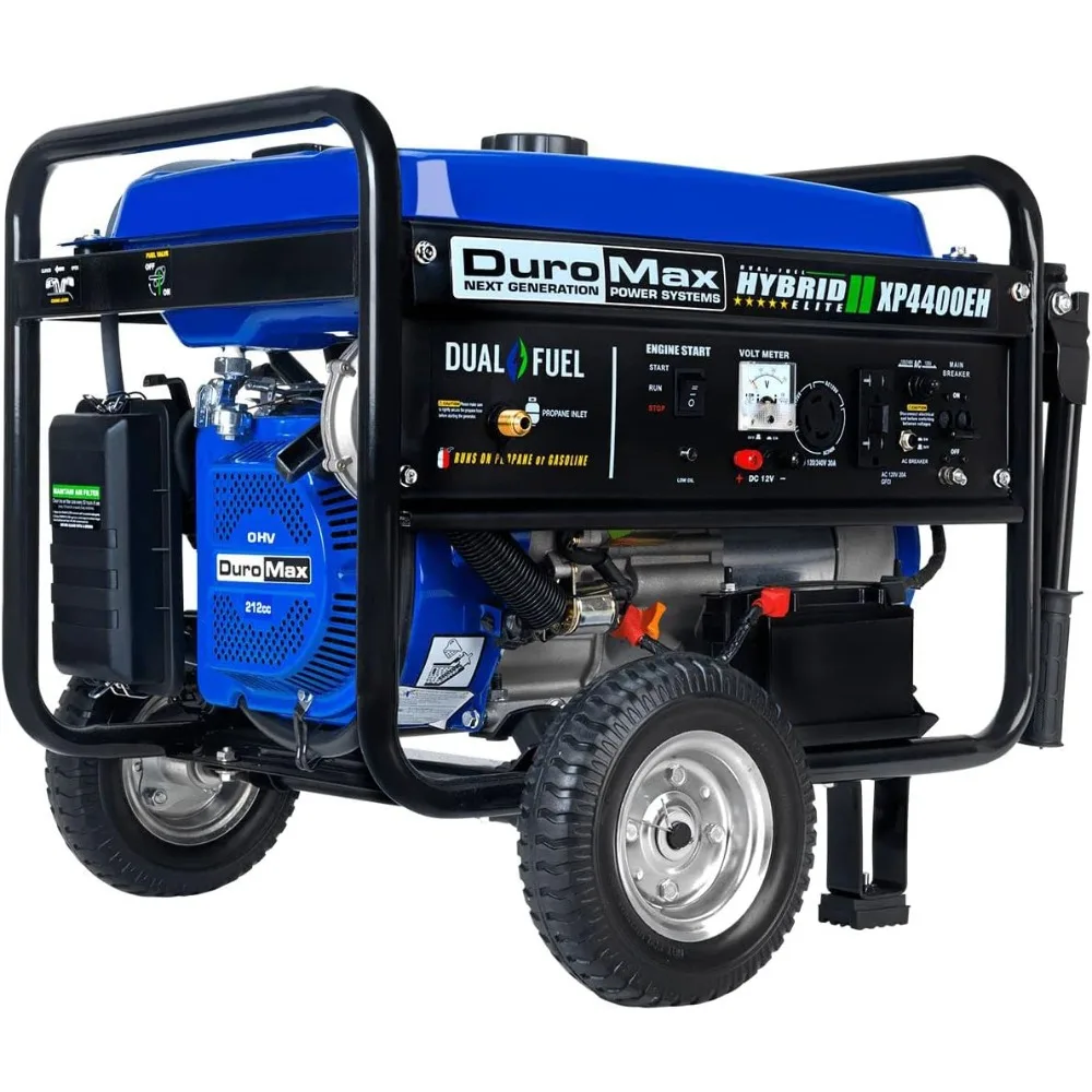 

Fuel Portable Generator-4400 Watt Gas or Propane Powered Electric Start-Camping & RV Ready, 50 State Approved, Blue and Black