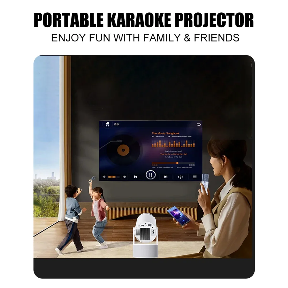 متوفر في المخزون Topleo Android 11 مكبر صوت لجهاز العرض Karaoke Smart Hy300 Pro Plus Ktv hd 4k مسرح منزلي محمول Proyector Portatil Pro #5