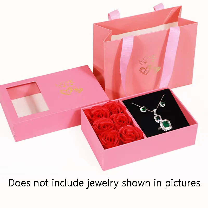 Birthday Commemoration Day  Mother\'s Day Six Rose Jewelry Gift Box