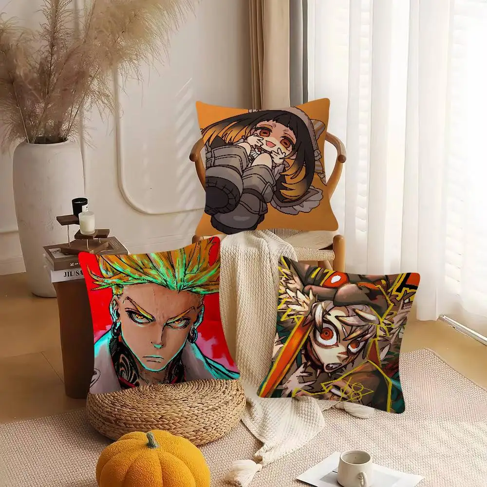 Anime Gachiakuta Cute Cartoon L Game Cushion Cover Pillowcase Upholstery Sofa Throw Pillow Home Decor Pillowcas