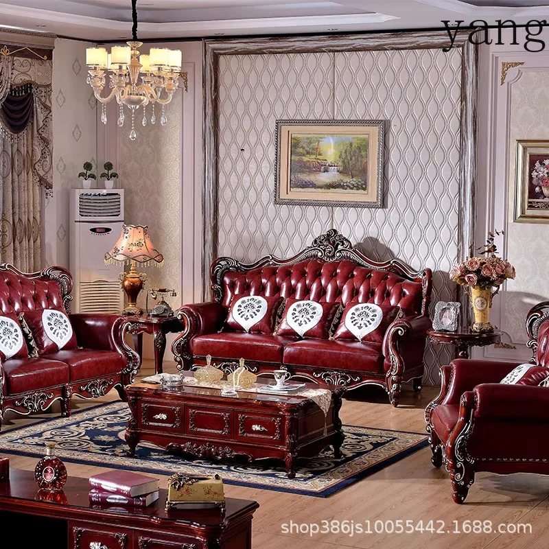 CX Solid Wood Living Room Sofa American Vintage Furniture