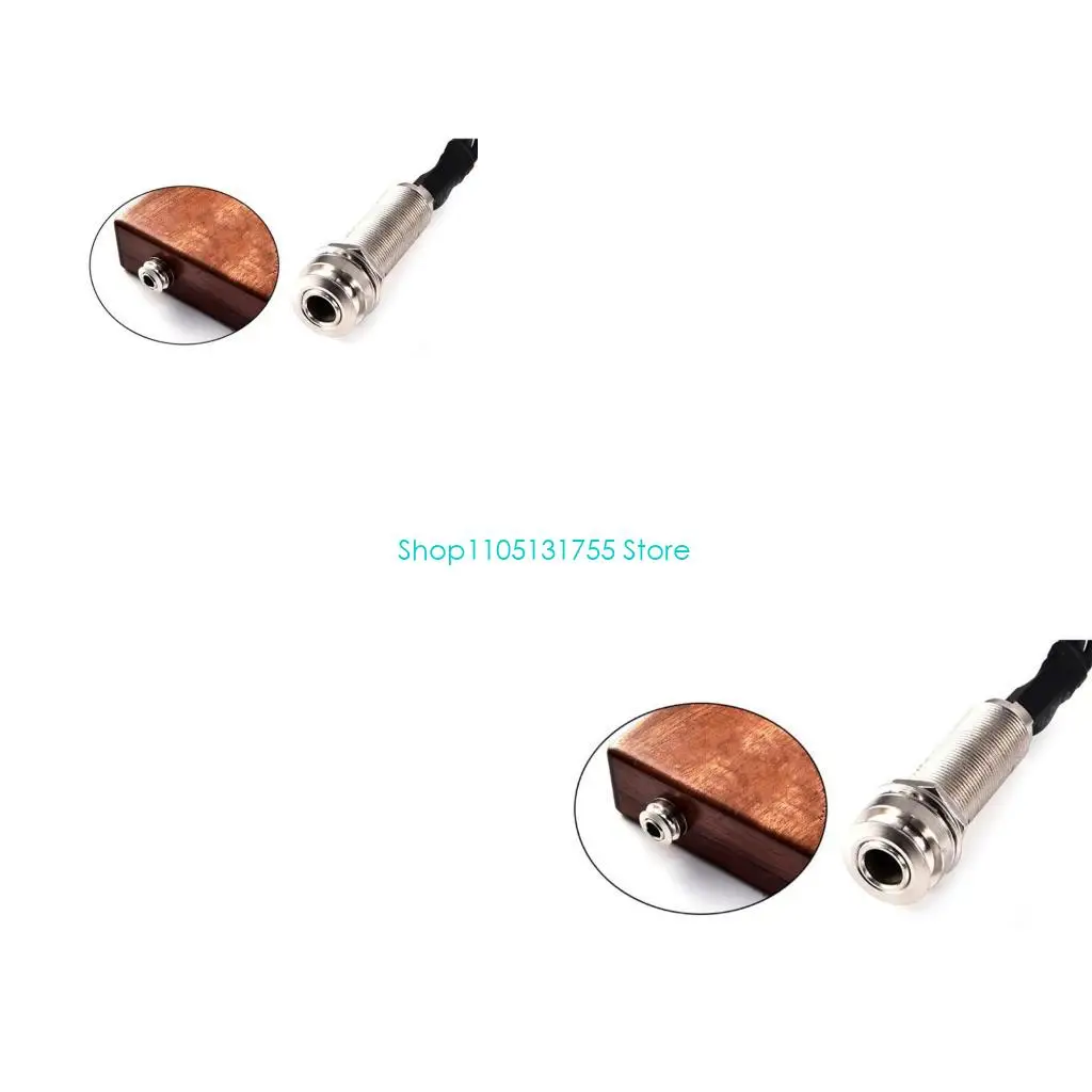 K0EF Wiring Contact Kalimba Pickup with Metal Output Jacks for Thumb Piano Player Seeking Easy No Drill Sound Pickup for