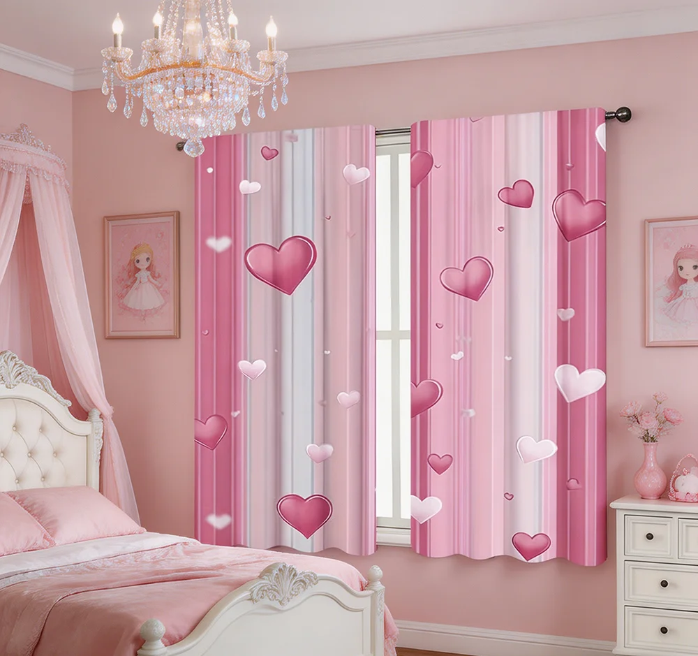 2PCS Digital Printed Curtains, - Home Decor Window Blinds 评论和价格