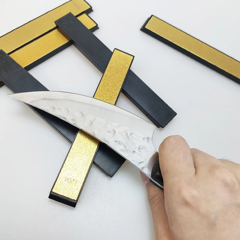 Golden Diamond Whetstone knife polish blade sharpen tune edge 120‑1600 grit Fixed‑Angle Oil Stone for household chef knives view 2