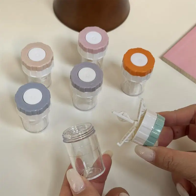 Tragbare Kontaktlinsen-Etuis mit auslaufsicheren Deckeln und herausnehmbaren Filterkörben für Zuhause, Arbeit, Reisen und den täglichen Gebrauch. – Detail 3