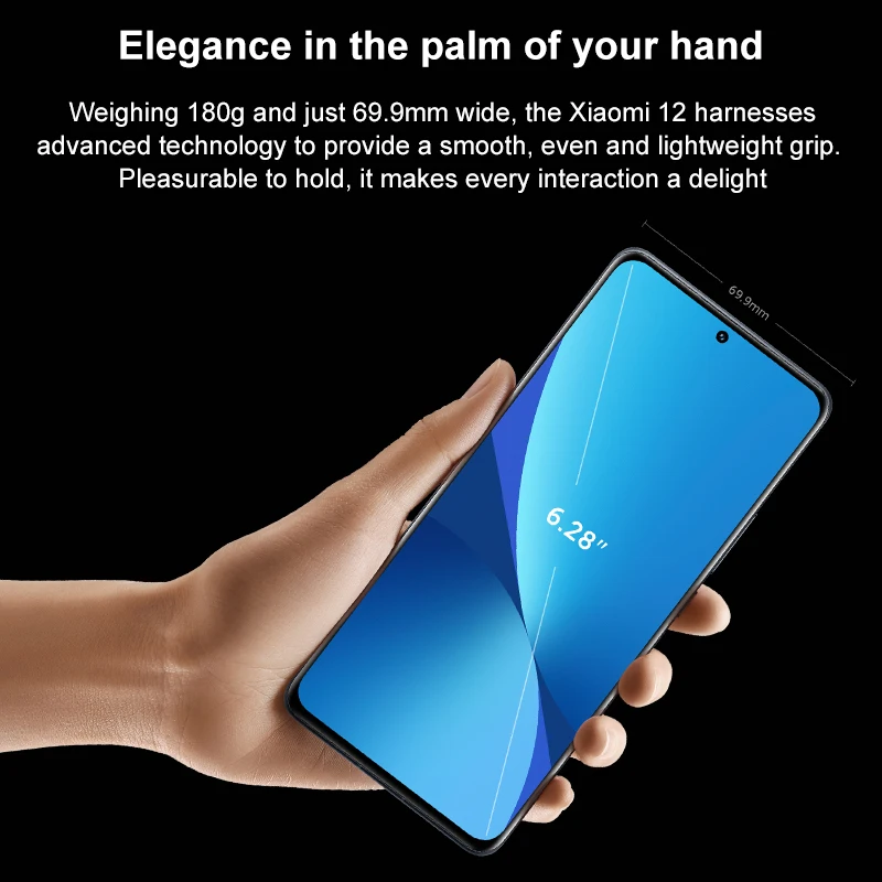 Global Version Xiaomi 12 128GB/256GB Snapdragon 8 Gen 1 6.28" AMOLED Display 50MP+32MP Camera 4500mAh Battery WiFi 6  NFC