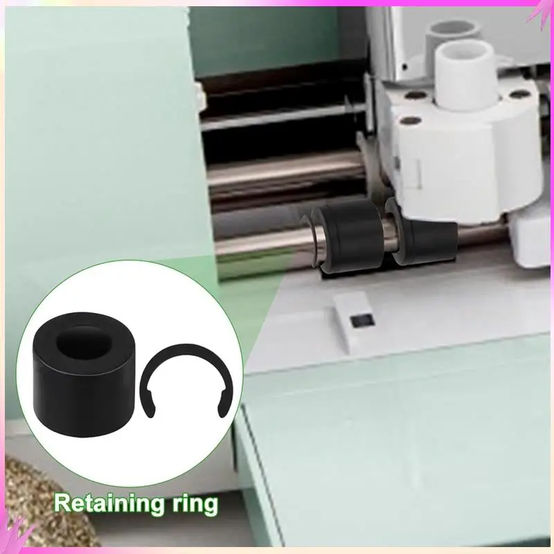

B50C 8Pcs Retaining Clip Rings For Cricut Maker And 8Pcs Rubber Roller Accessories Keep Rubber From Moving