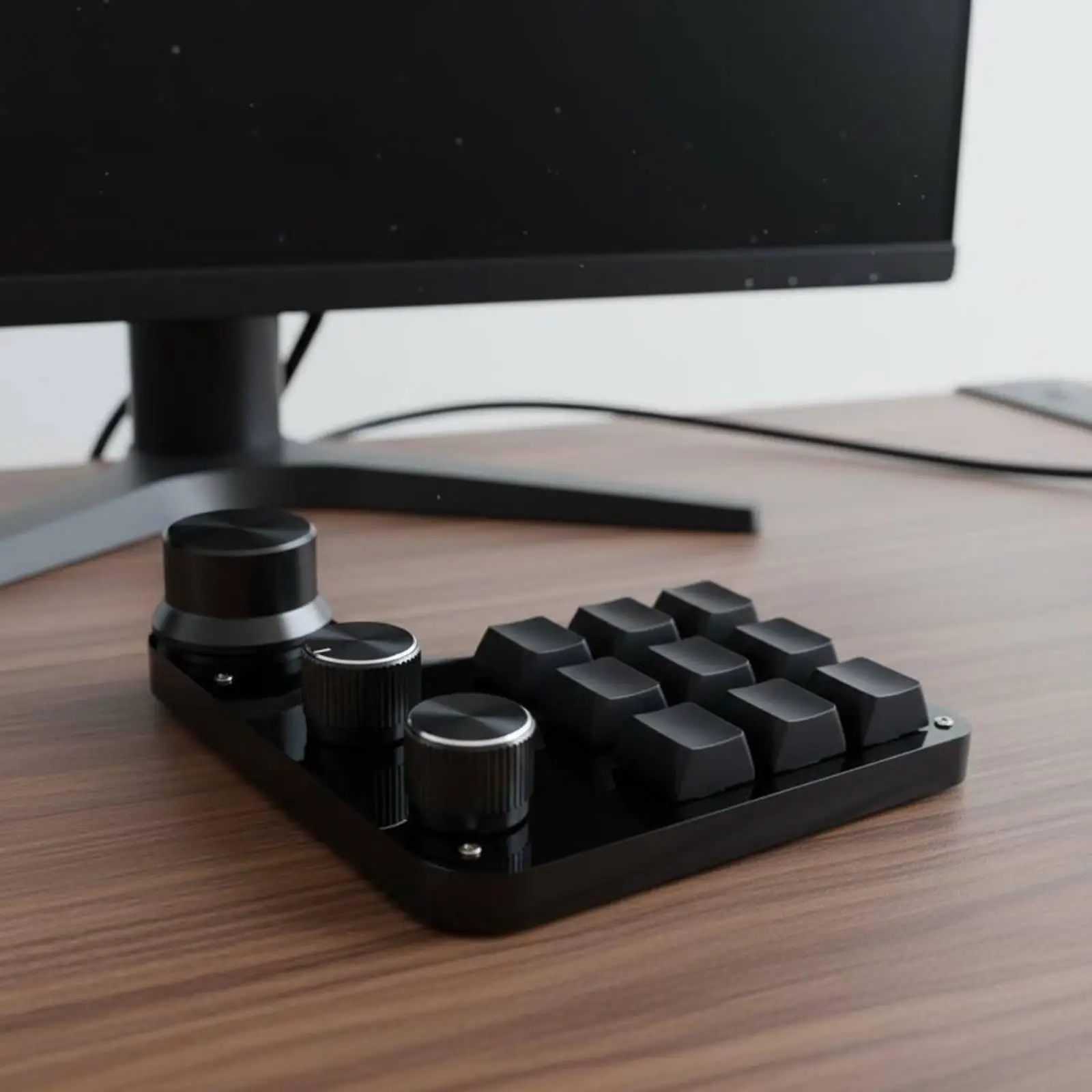 Gaming Keyboard Mechanical Keypad with Knobs Macro Programmable Shortcut Key Pad for Desktop and Gaming Use