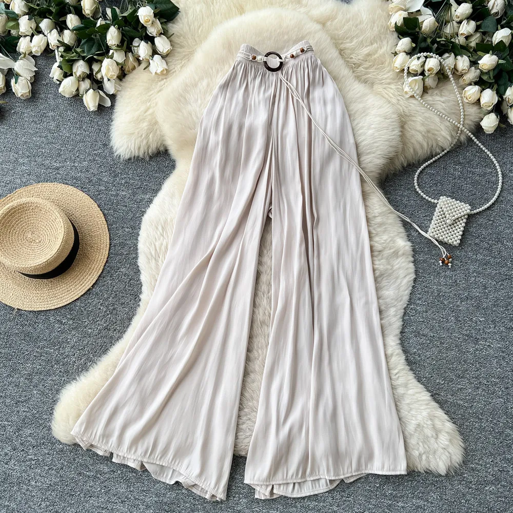 Pant Women Wide Leg Long Pants High Waist Straight Trousers Y2k Streetwear Elegant Splice Work Casual Loose Solid Summer 2026