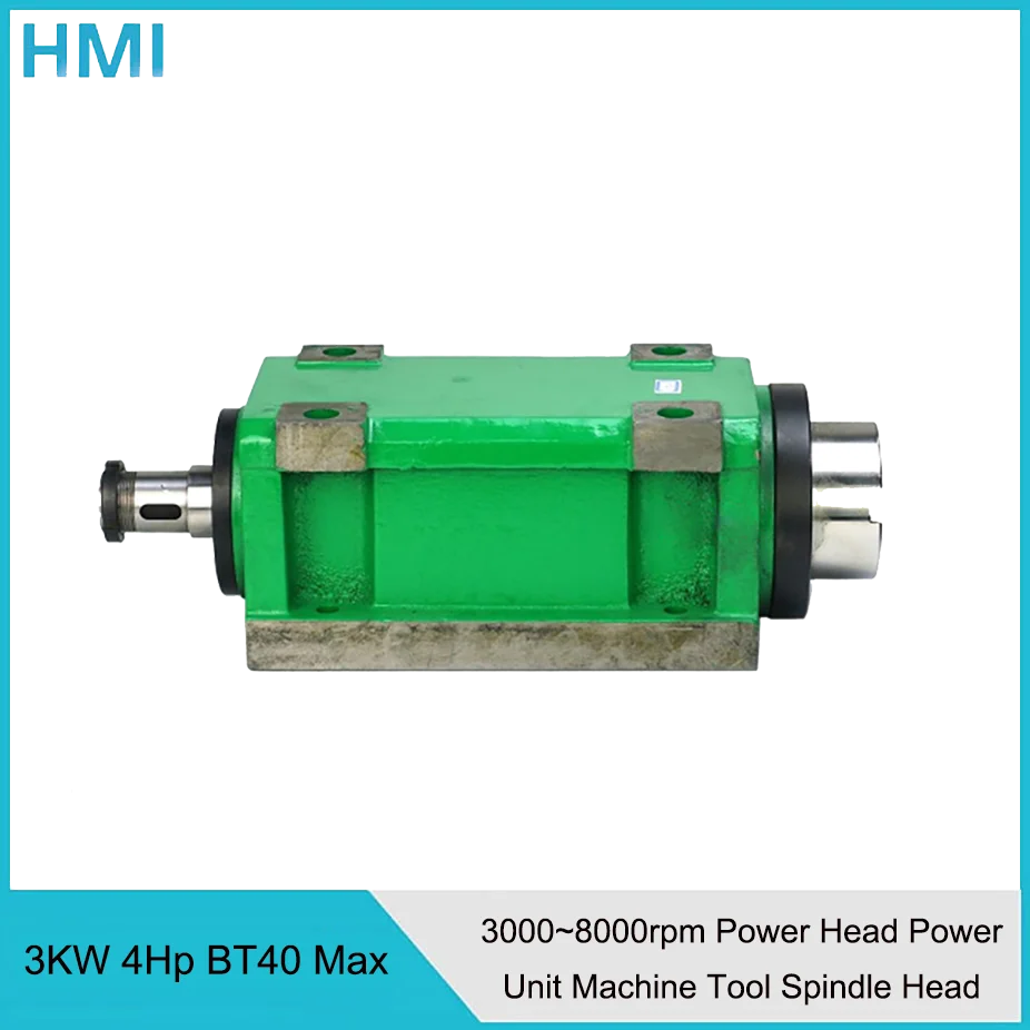 3KW 4Hp BT40 Max. 3000~8000rpm Power Head Power Unit Machine Tool Spindle Head for boring milling drilling tapping Machine