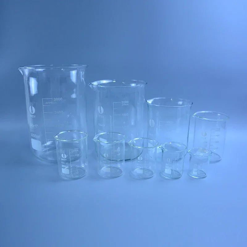 High quality laboratory borosilicate glass beaker for chemical experiments of all sizes