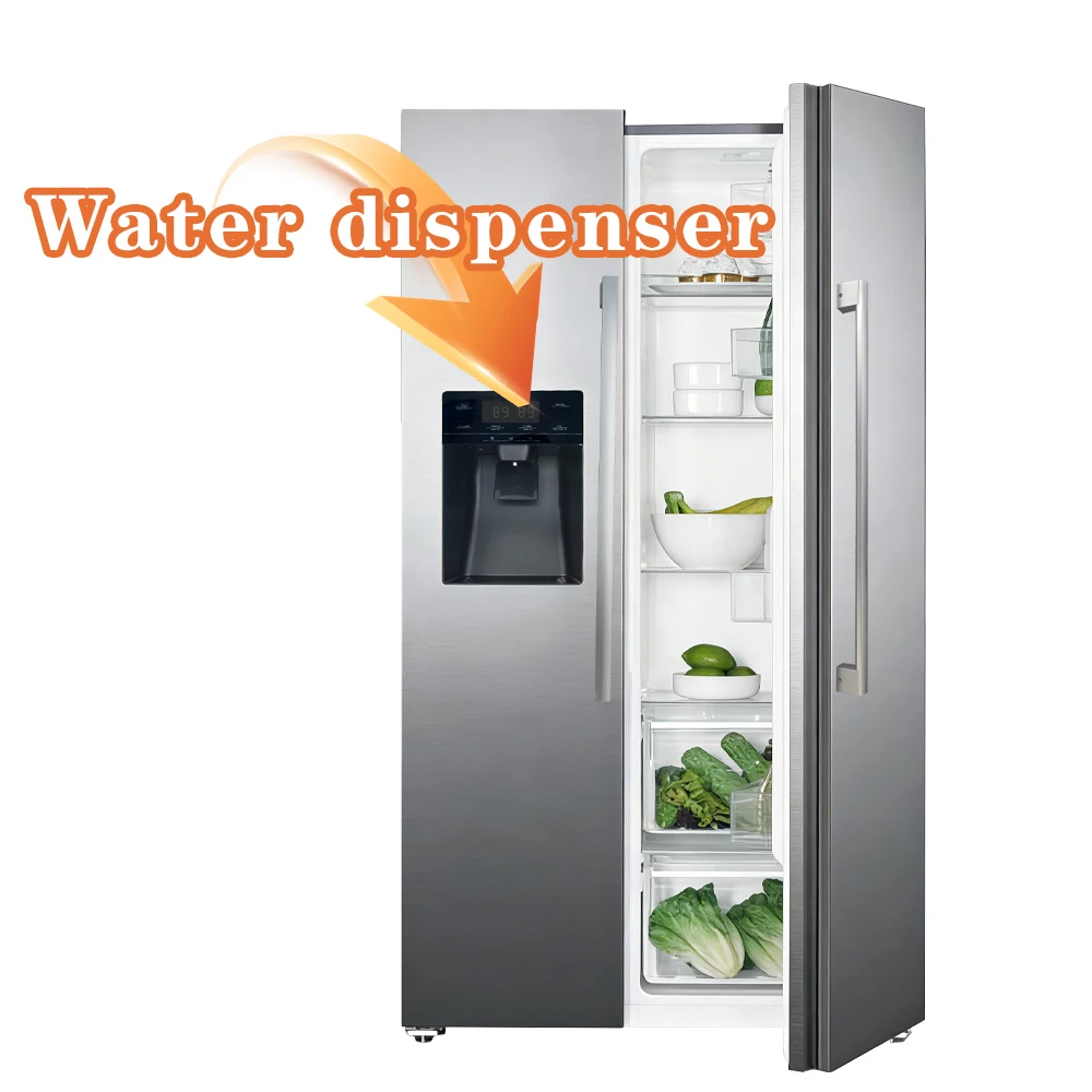 535L Side-by-Side Refrigerator with Air Cooling, Auto Defrost, Compressor Ice Maker