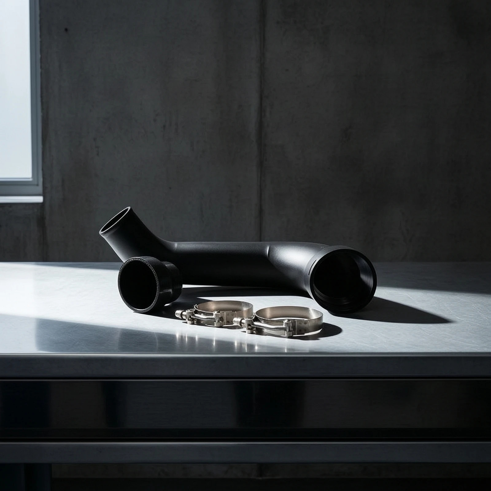 Intake Pipe Kit Black Intake Pipe with Silicone Coupler Long-Lasting High Performance for German Luxury Vehicle Owners