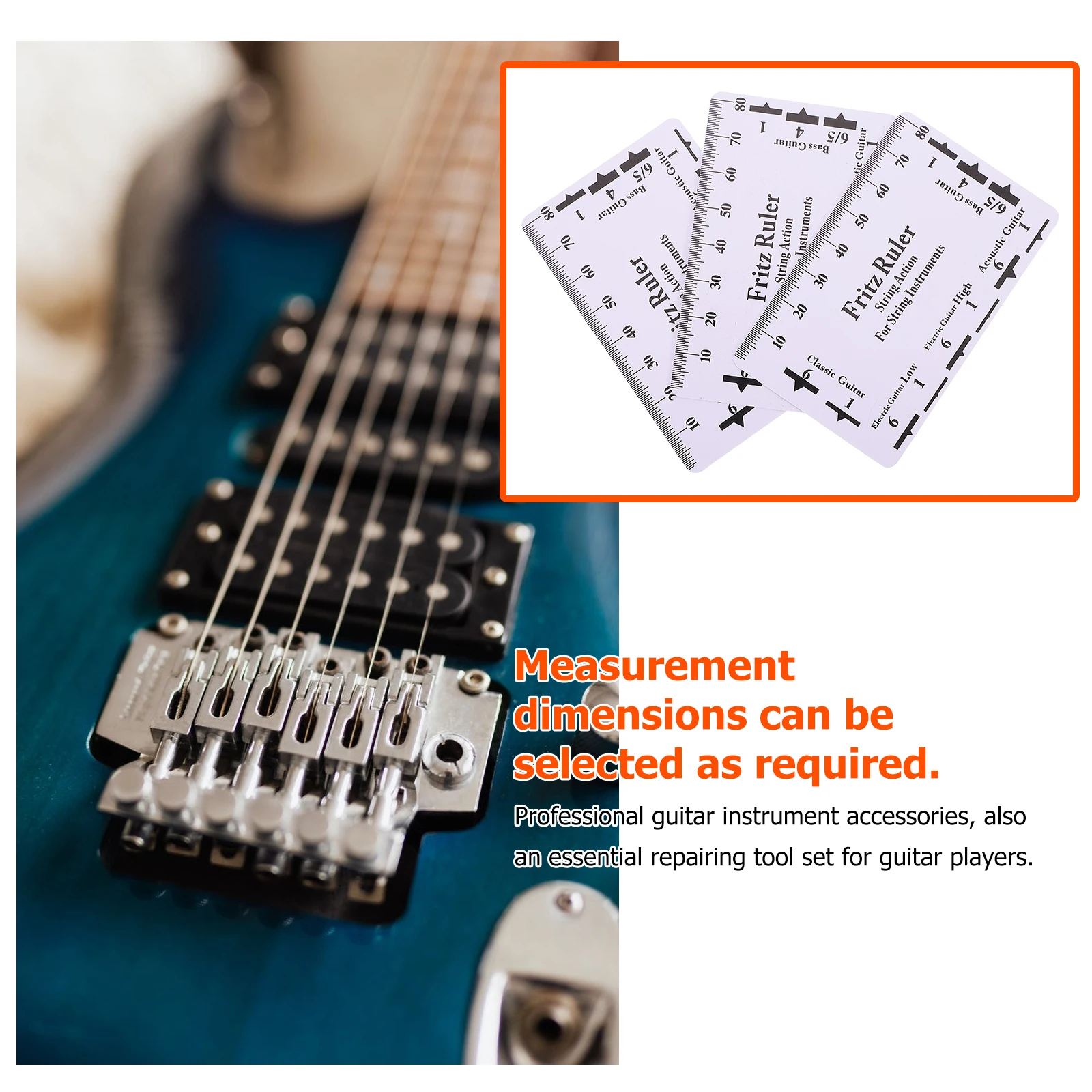 

3 Pcs Guitar Measuring Ruler Luthier Tool Musical Instrument Maintenance Tools Gauge Pvc Repair Workshop Equipment